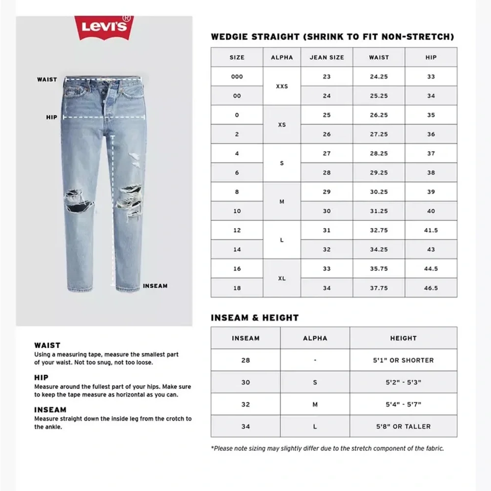 Levi's Light Blue Distressed Jeans - Picture 3 of 4